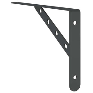 Regalträger 4 Stk. 30x2,5x15,5 cm Schwarz Edelstahl