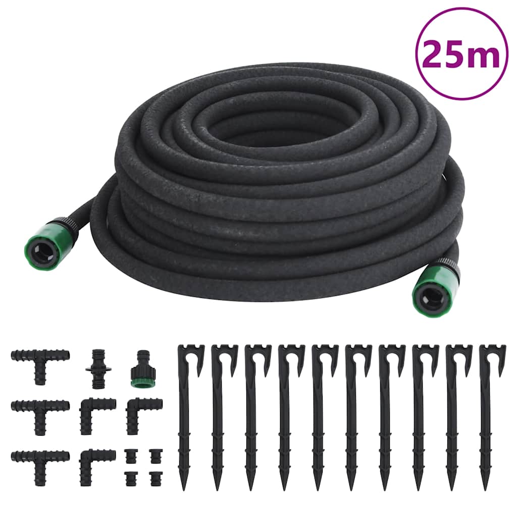 Tropfschlauch Schwarz 0,6" 25 m Gummi