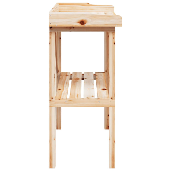 vidaXL Table de rempotage avec étagère 78x38x82,5 cm Bois de sapin massif