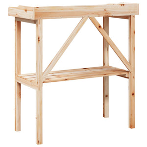 vidaXL Table de rempotage avec étagère 78x38x82,5 cm Bois de sapin massif
