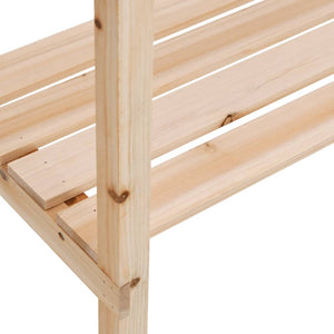 vidaXL Table de rempotage avec étagère 78x38x82,5 cm Bois de sapin massif
