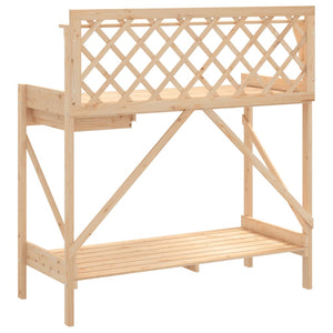 Pflanztisch mit Rankgitter aus Tannenholz