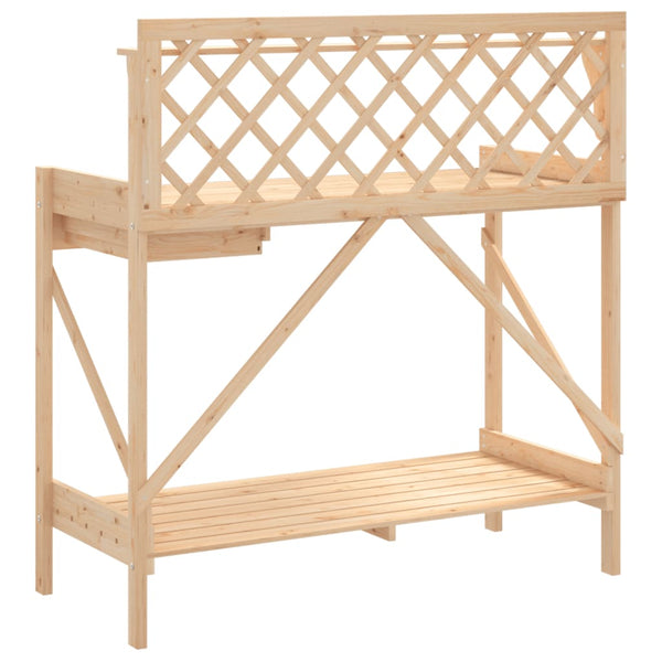 Pflanztisch mit Rankgitter aus Tannenholz