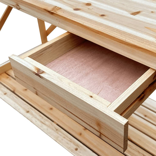 Pflanztisch mit Rankgitter aus Tannenholz