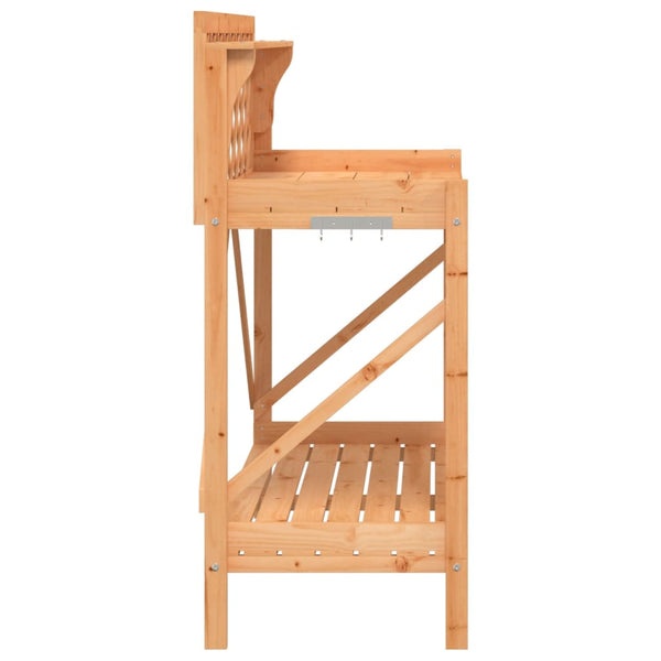 Pflanztisch mit Rankgitter Braun Tannenholz