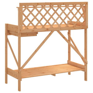 Pflanztisch mit Rankgitter Braun Tannenholz