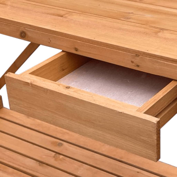 Pflanztisch mit Rankgitter Braun Tannenholz