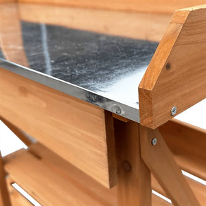 Pflanztisch Braun Massivholz Tanne mit Ablagen
