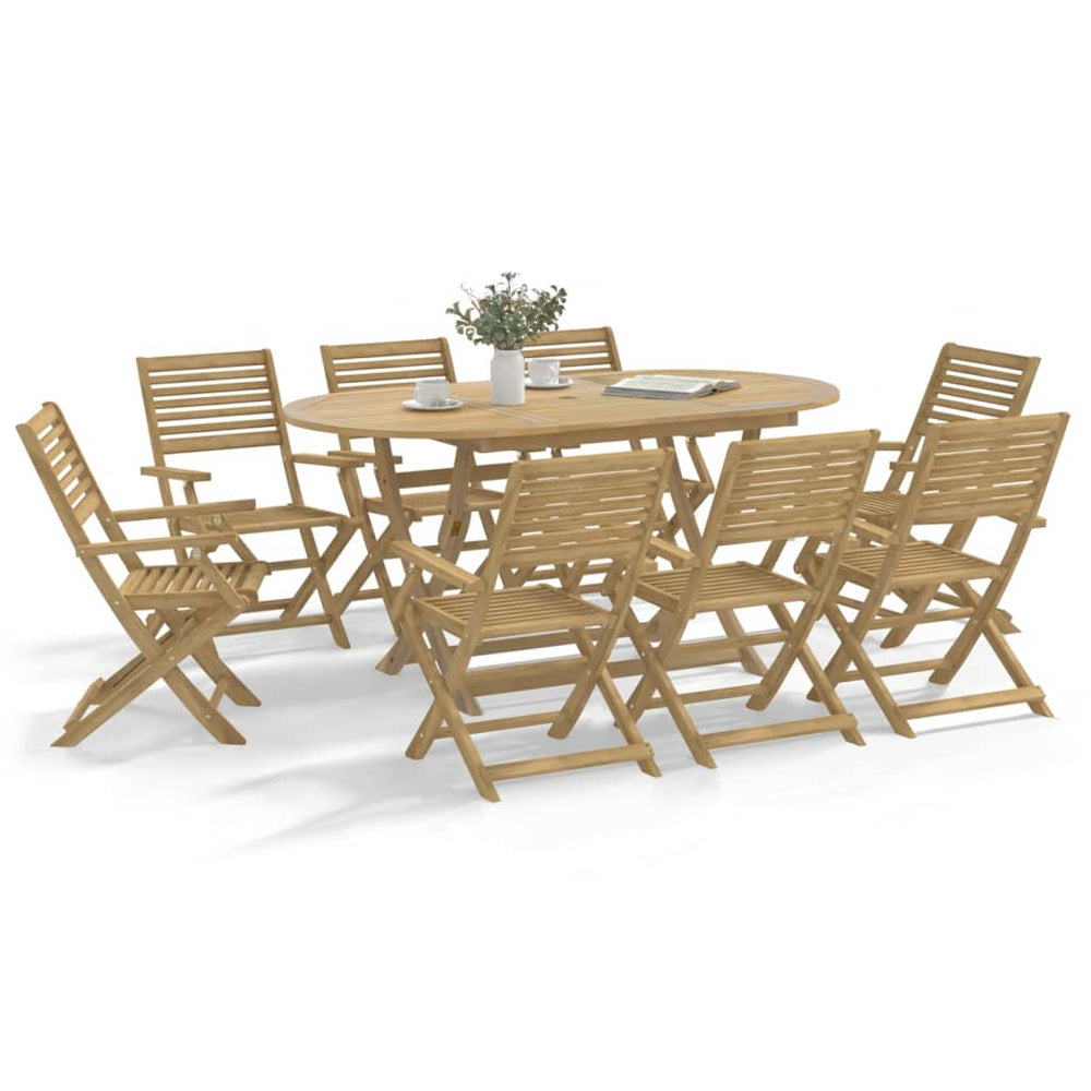 Klappbare Gartenstühle, 6er Set, Akazie Massivholz