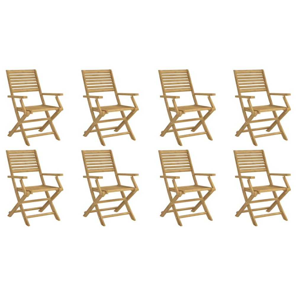 Klappbare Gartenstühle, 8er Set, Akazienholz