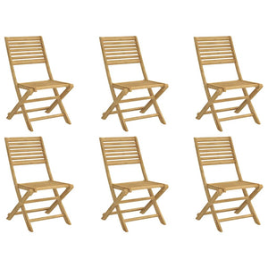 vidaXL Chaises de jardin pliantes 6 pcs 48,5x61,5x87 cm Bois d'acacia massif