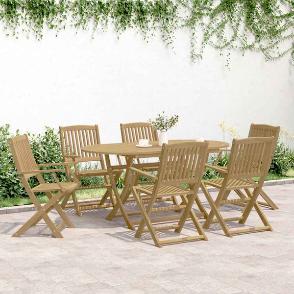 vidaXL Chaises de jardin 6 pcs. Pliantes 54x61x88 cm Bois d'acacia massif