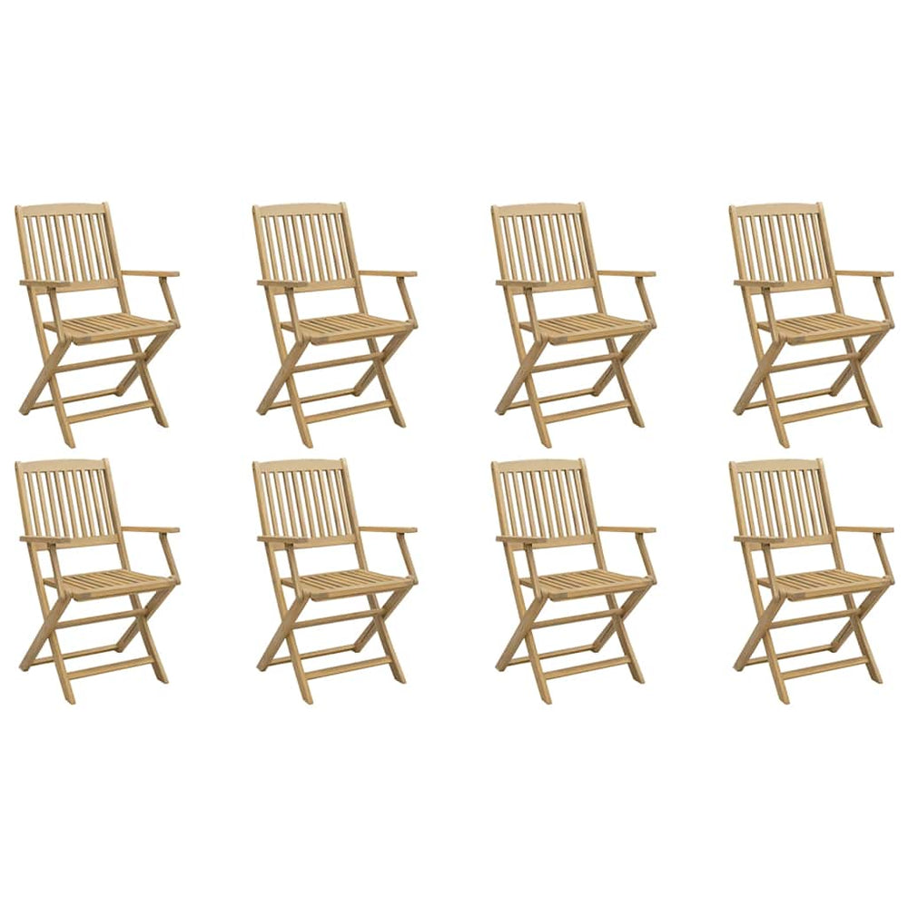 Klappbare Gartenstühle, 8er Set, Akazienholz