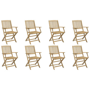 vidaXL Chaises de jardin 8 pcs Pliantes 54x61x88 cm Bois d'acacia massif