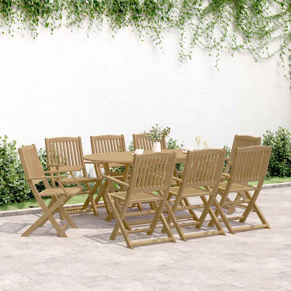 vidaXL Chaises de jardin 8 pcs Pliantes 54x61x88 cm Bois d'acacia massif