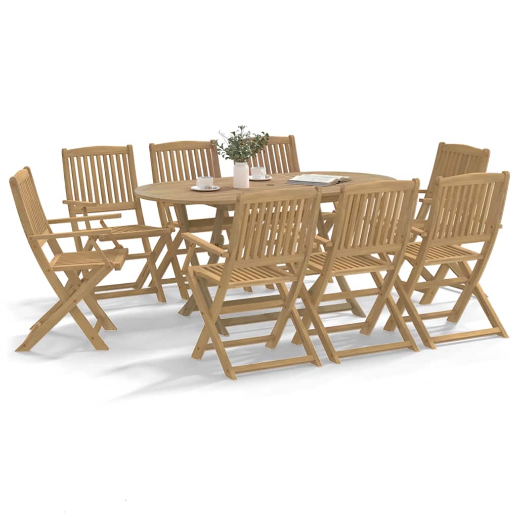 vidaXL Chaises de jardin 8 pcs Pliantes 54x61x88 cm Bois d'acacia massif