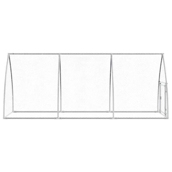 Hühnerkäfig Silbern 300x105x120 cm Verzinkter Stahl