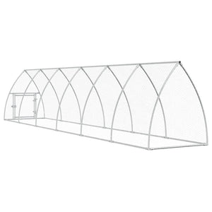 Hühnerkäfig Silbern 600x105x120 cm Verzinkter Stahl