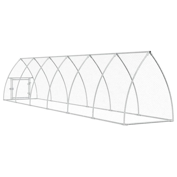 Hühnerkäfig Silbern 600x105x120 cm Verzinkter Stahl