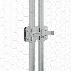 Hühnerkäfig Silbern 200x105x182 cm Verzinkter Stahl