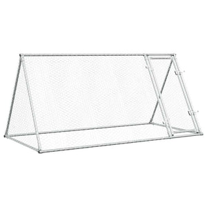 Hühnerkäfig Silbern 200x105x91 cm Verzinkter Stahl