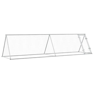 Hühnerkäfig Silbern 400x105x91 cm Verzinkter Stahl