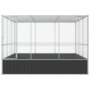 Voliere Silbern 311x307x212 cm Stahl