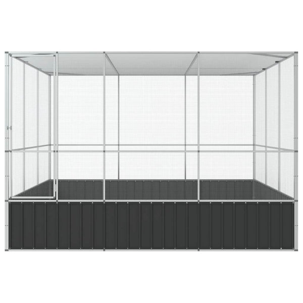 Voliere Silbern 311x307x212 cm Stahl