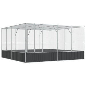 Voliere Silbern 418x414x212 cm Stahl
