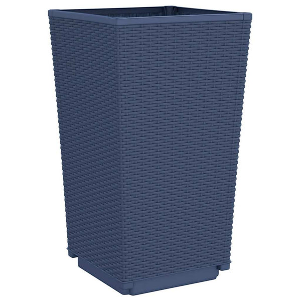 Blaugraue Pflanzkübel, 2er Set, 32,5x57cm