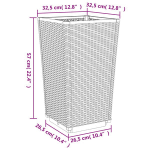 Schwarze Pflanzkübel, 2er-Set, 32,5cm