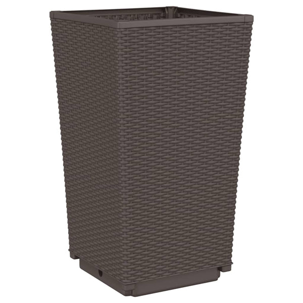 2er Set Pflanzkübel Braun 32,5x32,5x57 cm