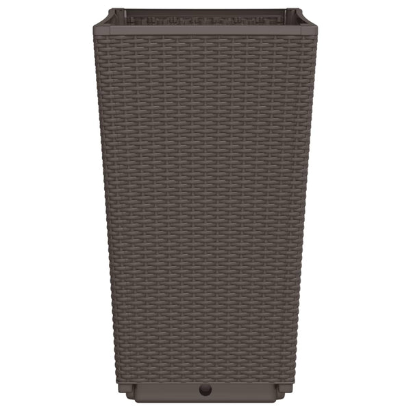 2er Set Pflanzkübel Braun 32,5x32,5x57 cm