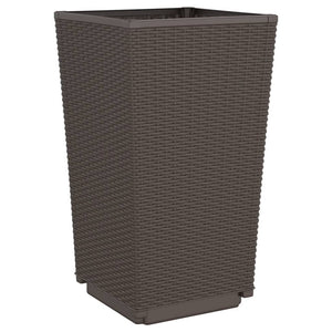 2er Set Pflanzkübel Braun 32,5x32,5x57 cm