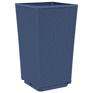 Blaugraue Pflanzkübel, 4er-Set, 32,5x32,5x57 cm