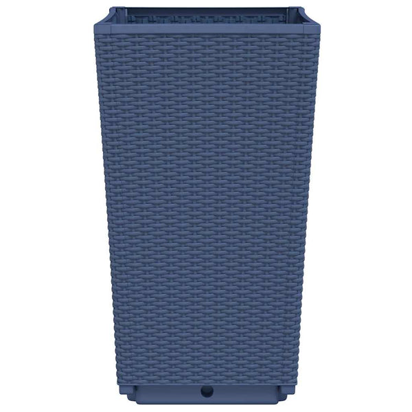 Blaugraue Pflanzkübel, 4er-Set, 32,5x32,5x57 cm