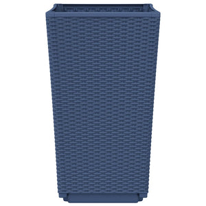 Blaugraue Pflanzkübel, 4er-Set, 32,5x32,5x57 cm