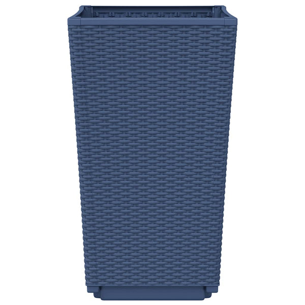 Blaugraue Pflanzkübel, 4er-Set, 32,5x32,5x57 cm