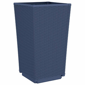 Blaugraue Pflanzkübel, 4er-Set, 32,5x32,5x57 cm