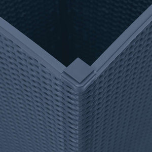 Blaugraue Pflanzkübel, 4er-Set, 32,5x32,5x57 cm