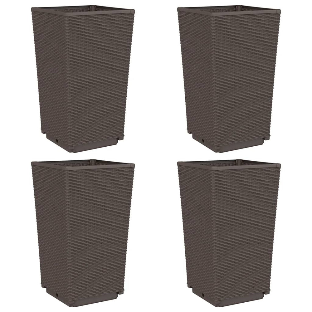 Pflanzkübel 4er Set Braun 32,5x57cm