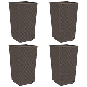 Pflanzkübel 4er Set Braun 32,5x57cm