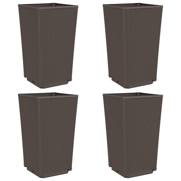 Pflanzkübel 4er Set Braun 32,5x57cm