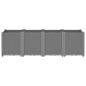 vidaXL Jardinière gris clair 160x40x53 cm PP