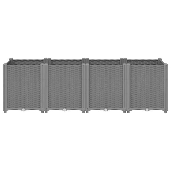 vidaXL Jardinière gris clair 160x40x53 cm PP