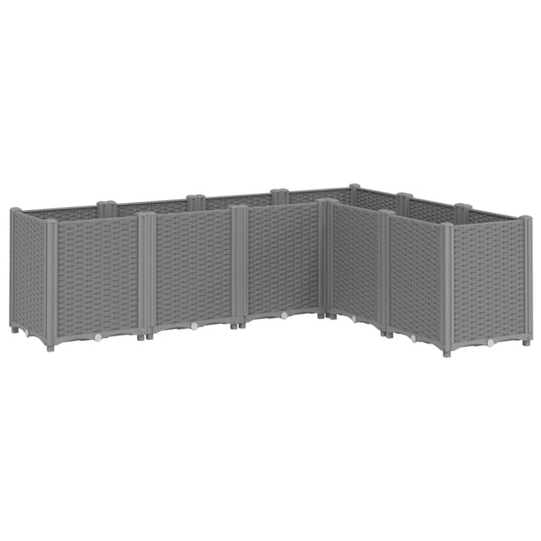 vidaXL Jardinière Gris clair 160x120x53 cm PP
