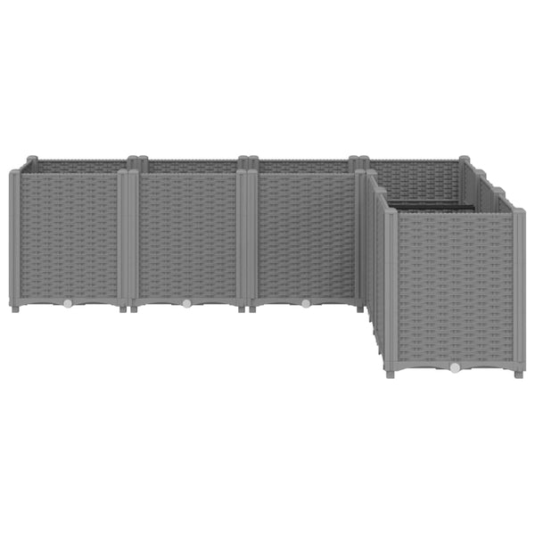vidaXL Jardinière Gris clair 160x120x53 cm PP