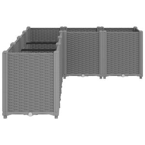 vidaXL Jardinière Gris clair 160x120x53 cm PP