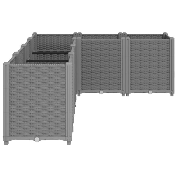 vidaXL Jardinière Gris clair 160x120x53 cm PP