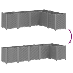 vidaXL Jardinière Gris clair 160x120x53 cm PP